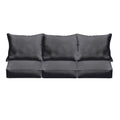 Sloane Black Indoor Outdoor Corded Cushion And Pillow Sofa Set