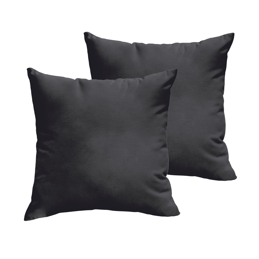 Sloane Black Indoor Outdoor Square Pillow Set