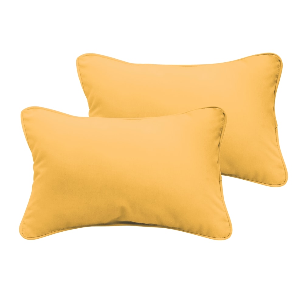 Sloane Butter Yellow 13 X 20 Inch Indoor Outdoor Pillow Set