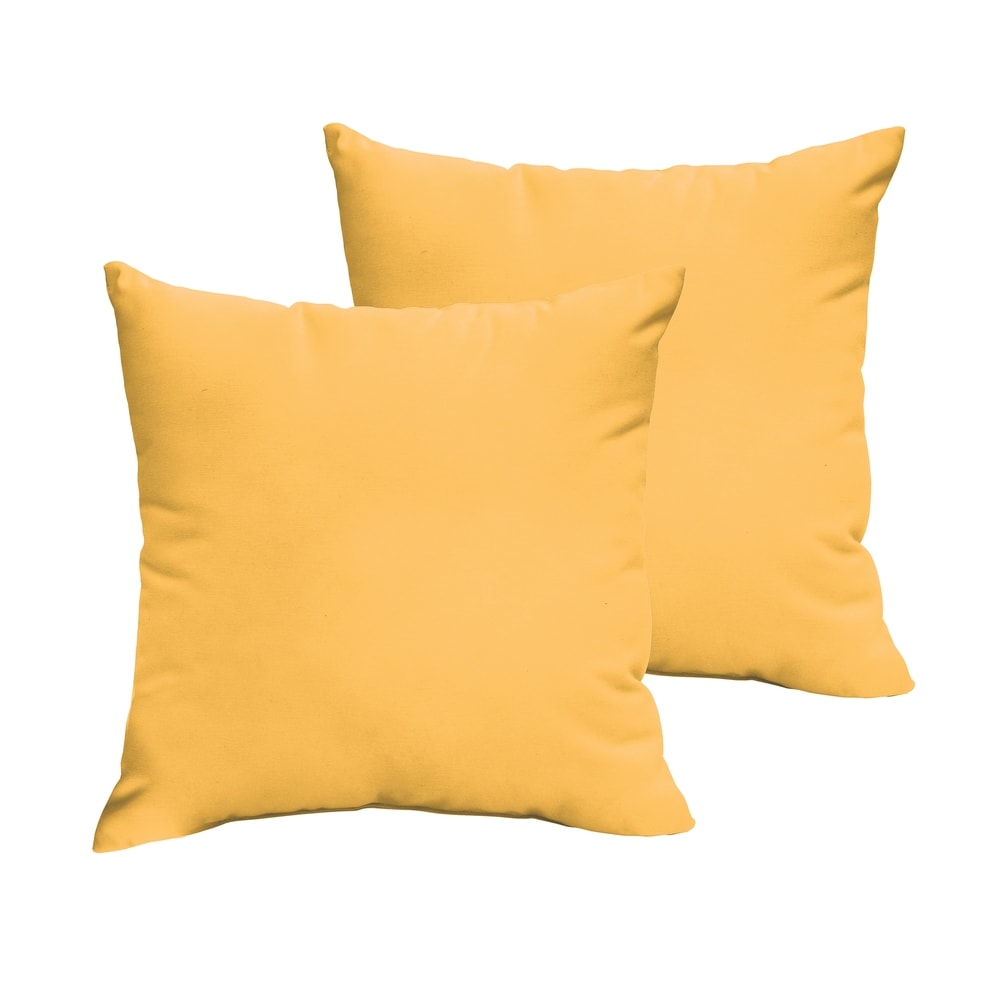 Sloane Butter Yellow 22 X 22 Inch Indoor Outdoor Knife Edge Pillow Set