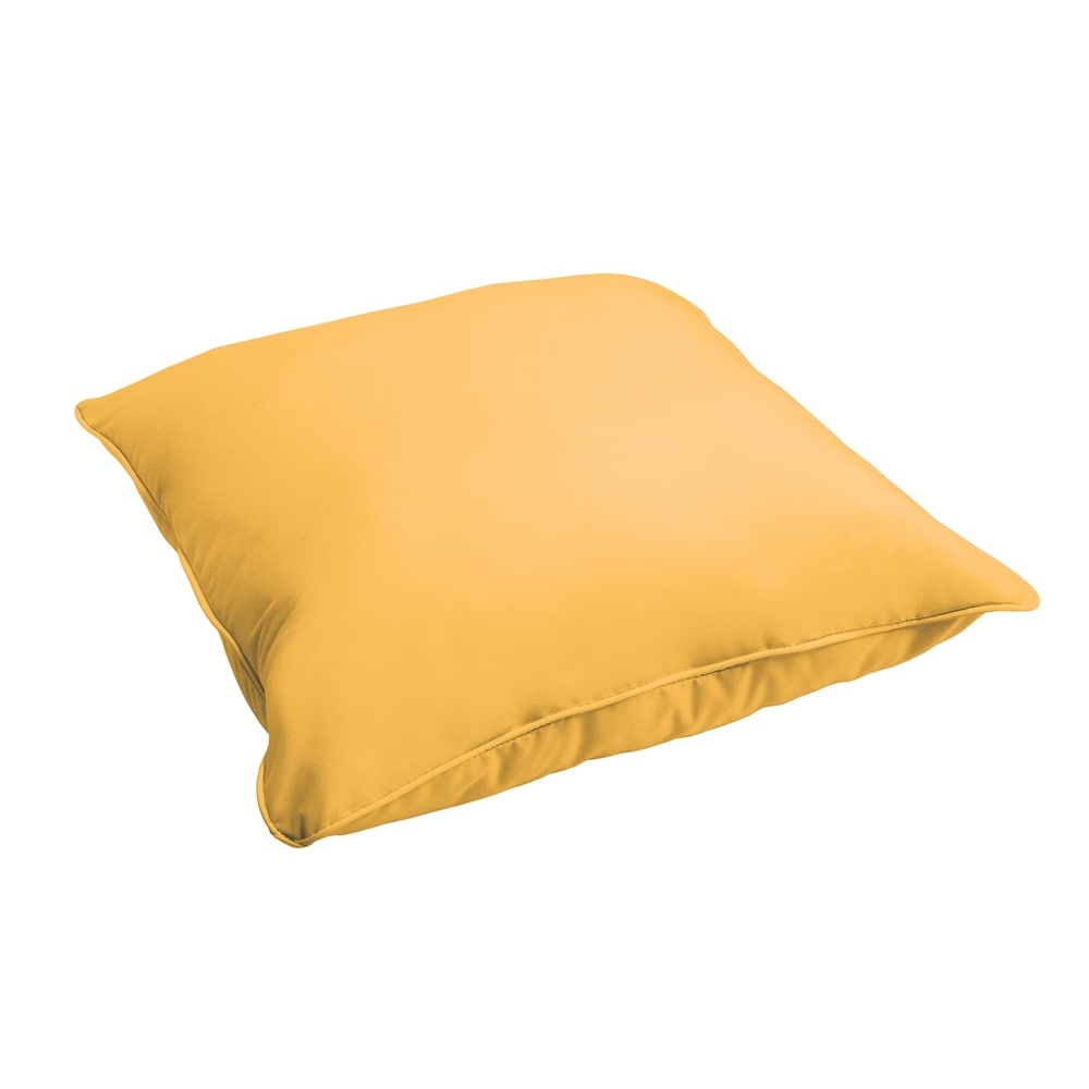 Sloane Butter Yellow 26 Inch Indoor Outdoor Corded Floor Pillow