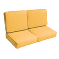 Sloane Butter Yellow 47 Inch Indoor Outdoor Corded Loveseat Cushion Set