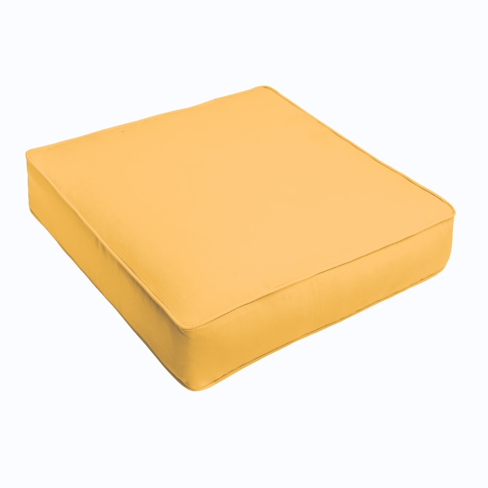 Sloane Butter Yellow Corded Indoor Outdoor Square Cushion