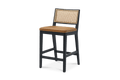 Sloane Cane and Leather Counter Stool