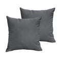 Sloane Charcoal Grey 18 X 18 Inch Indoor Outdoor Knife Edge Pillow Set