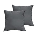 Sloane Charcoal Grey 20 X 20 Inch Indoor Outdoor Knife Edge Pillow Set
