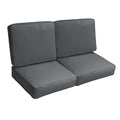 Sloane Charcoal Grey 47 Inch Indoor Outdoor Corded Loveseat Cushion Set