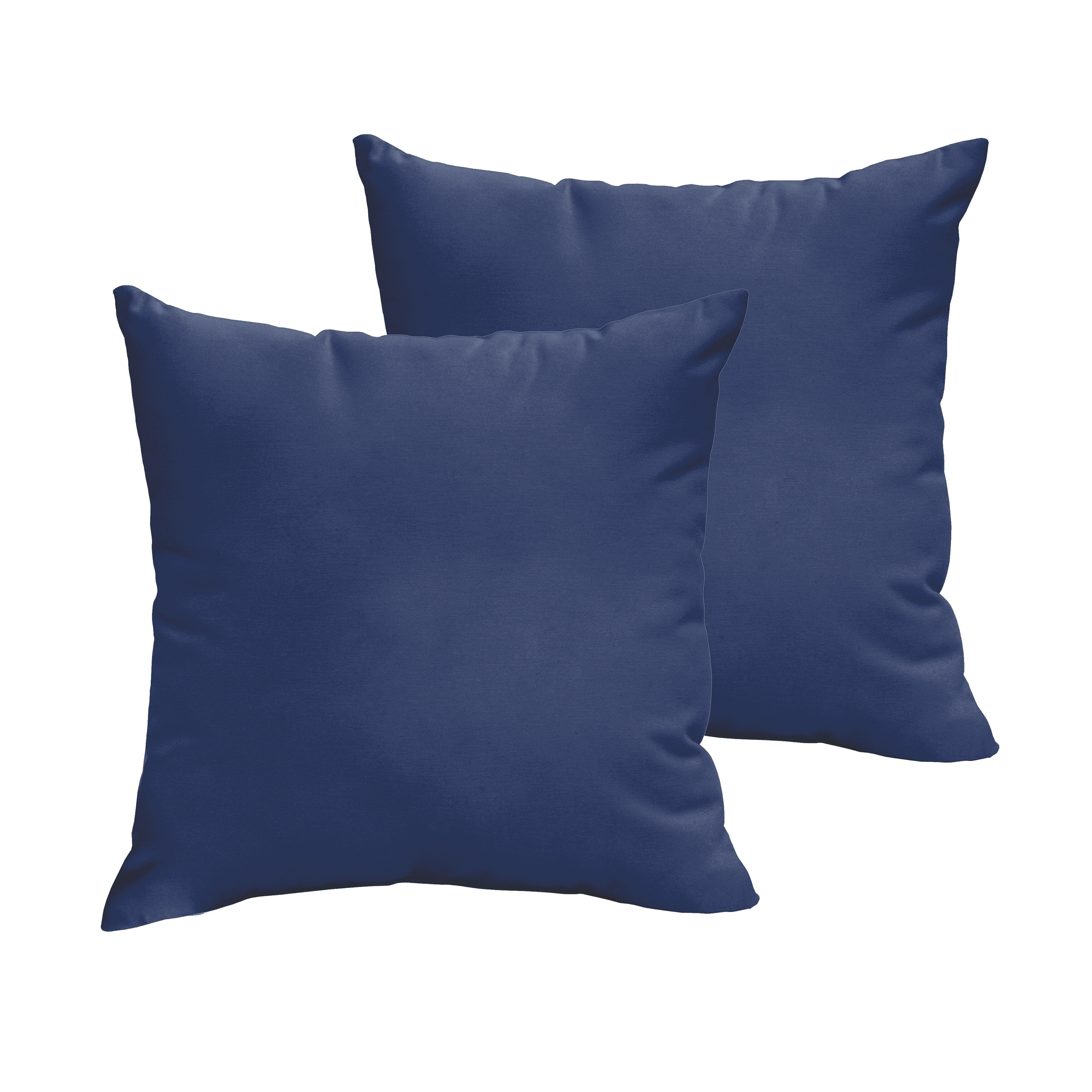Sloane Dark Blue 20 X 20 Inch Indoor Outdoor Knife Edge Pillow Set