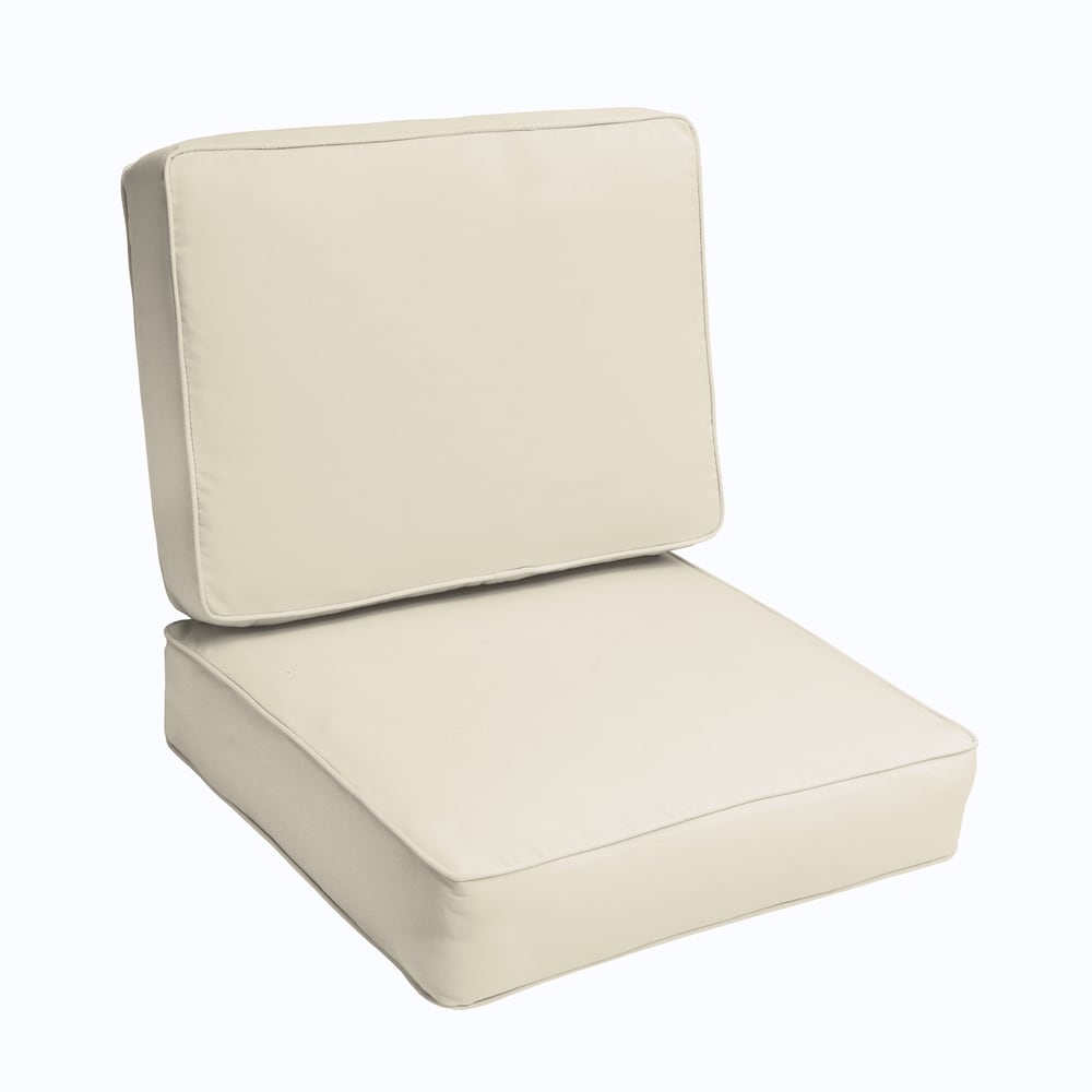 Sloane Ivory 23.5 Inch Indoor Outdoor Corded Chair Cushion Set