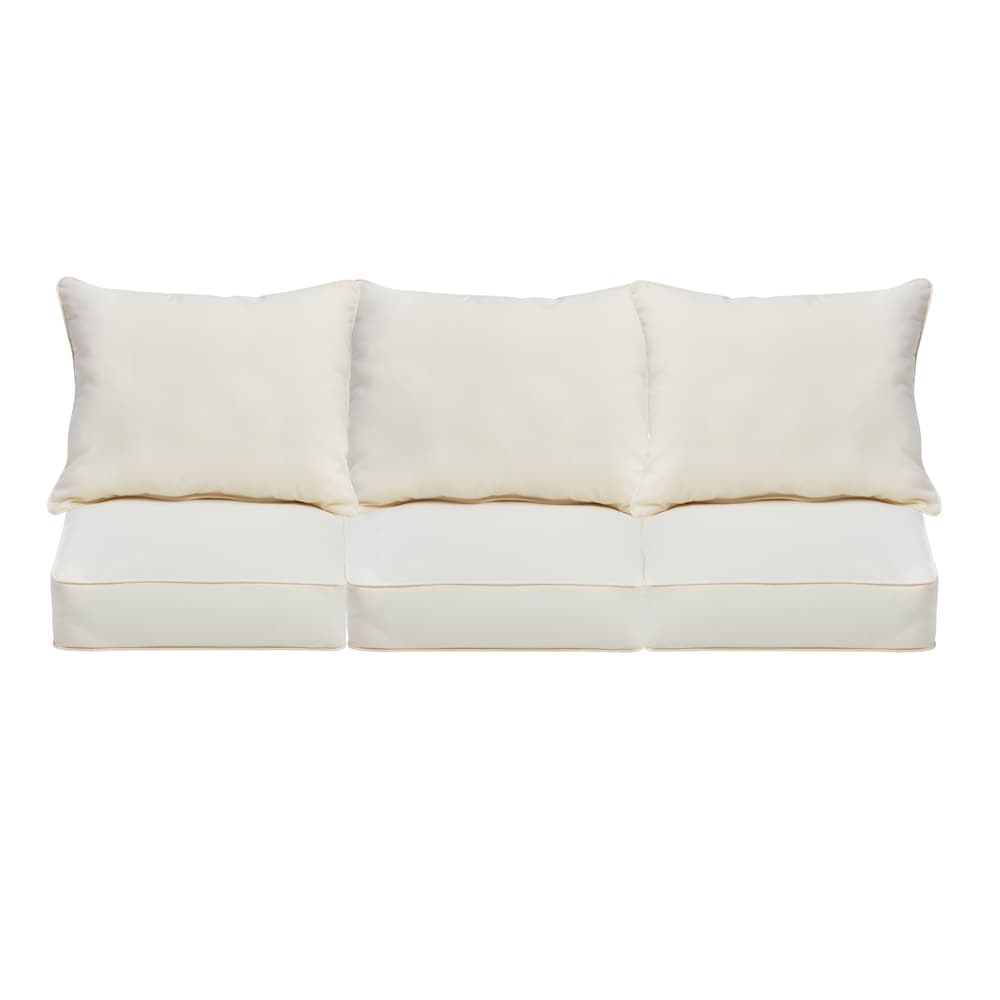 Sloane Ivory Indoor Outdoor Corded Sofa Cushion Set