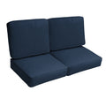 Sloane Dark Blue 47 Inch Indoor Outdoor Corded Loveseat Cushion Set