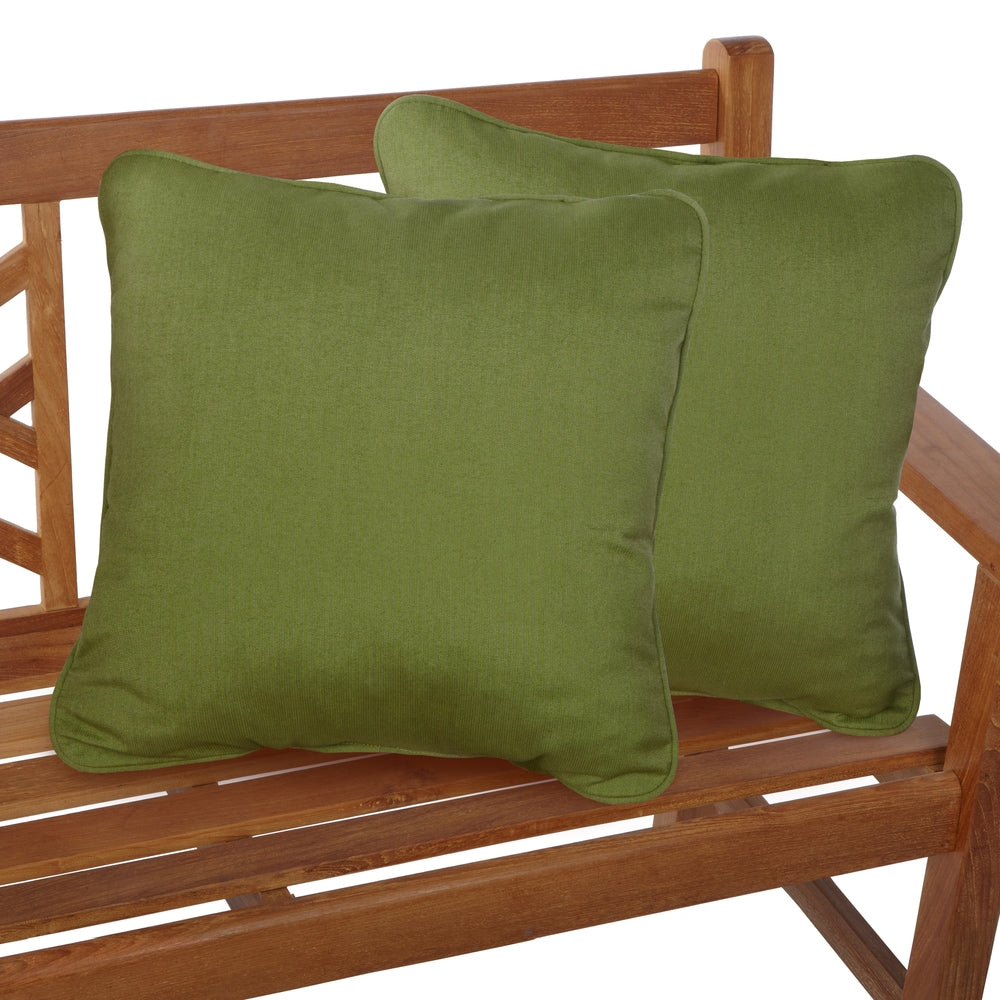 Sloane Sunbrella Spectrum Cilantro Indoor Outdoor 20 Inch Corded Pillow Set