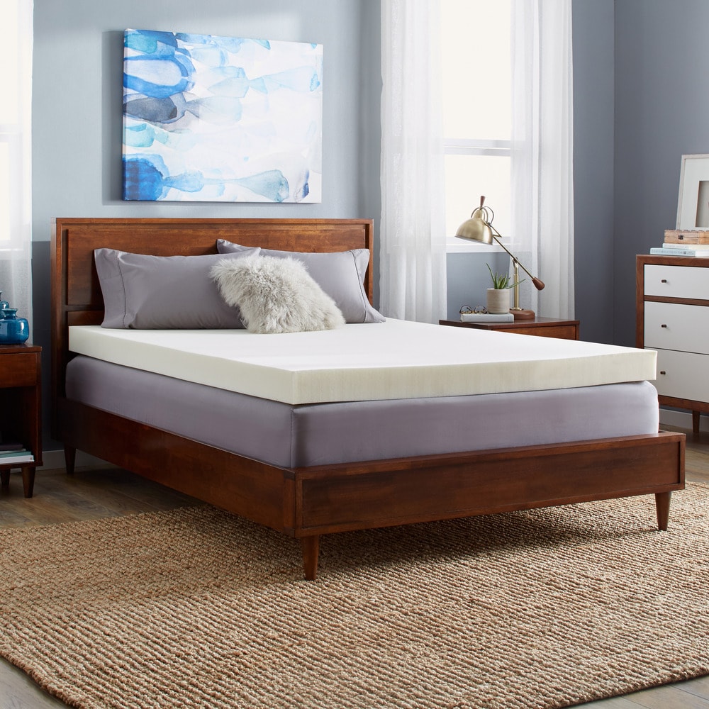 Slumber Solutions 4 Inch Memory Foam Mattress Topper