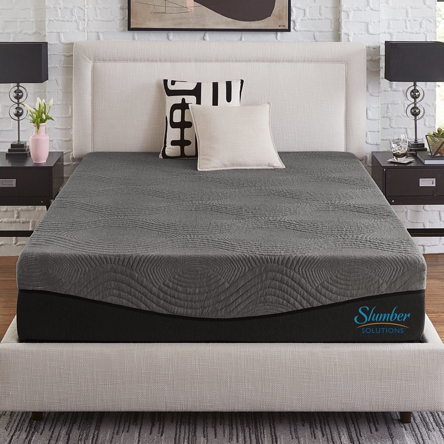 Slumber Solutions Active 14 Inch King Size Charcoal Memory Foam Mattress