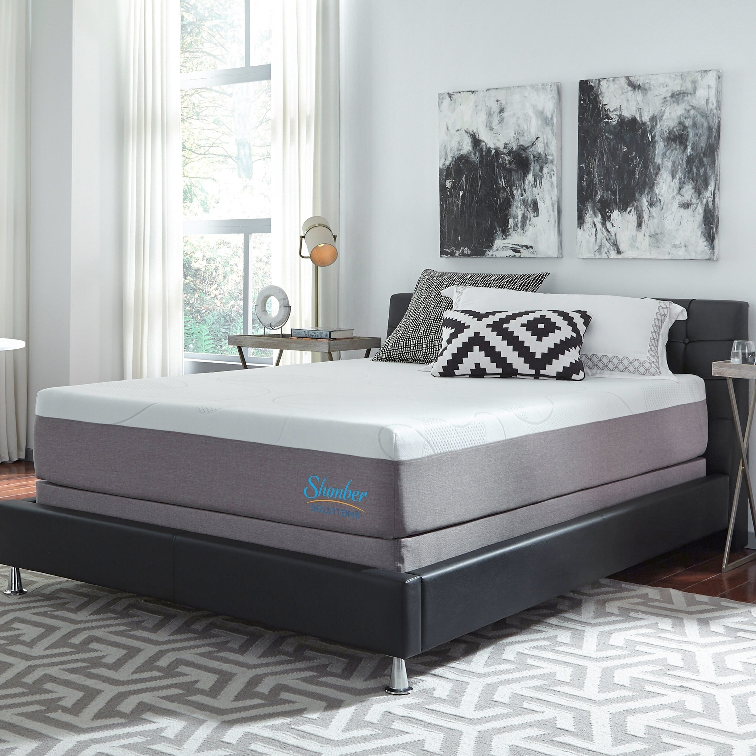 Slumber Solutions Choose Your Comfort 12 Inch Full Size Gel Memory Foam Mattress Set