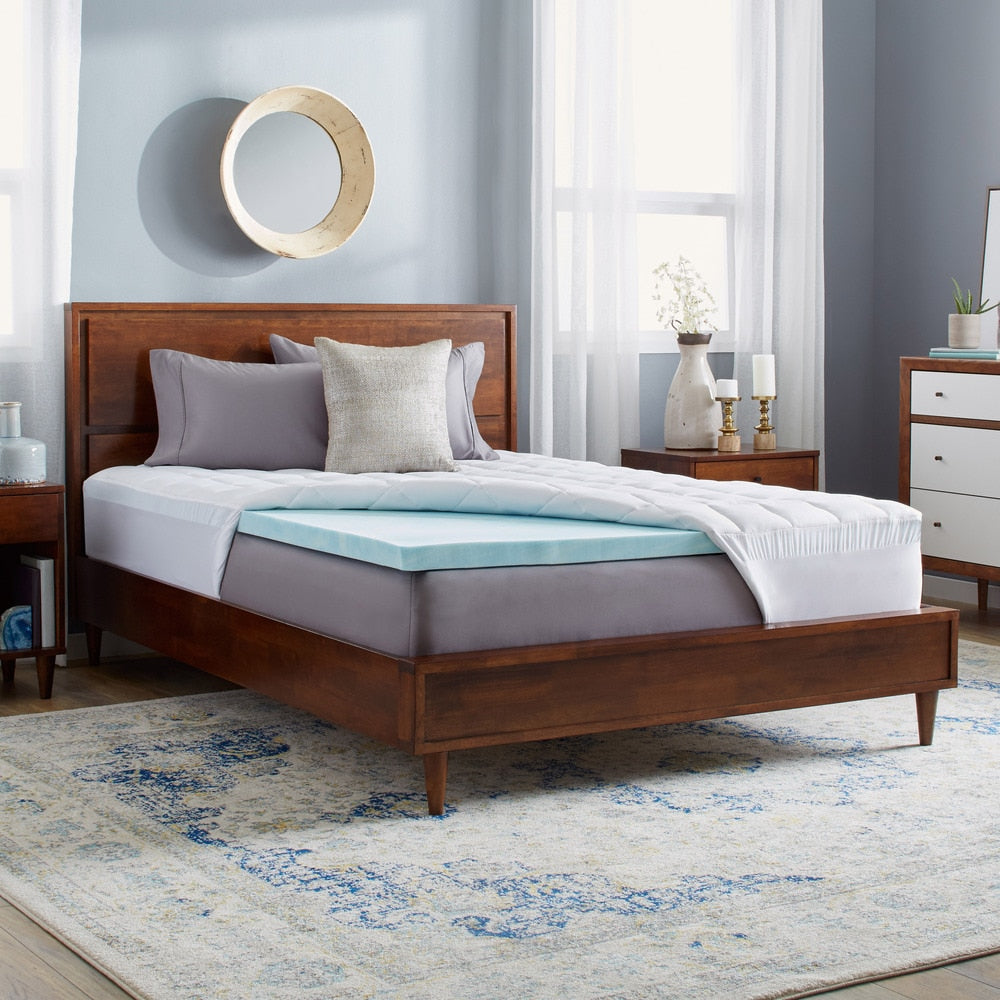 Slumber Solutions Gel 2 Inch Memory Foam And 1.5 Inch Fiber Mattress Topper