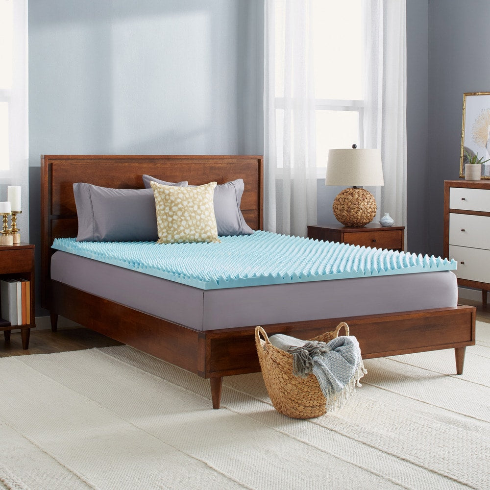 Slumber Solutions Gel Highloft 2 Inch Memory Foam Mattress Topper