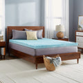 Slumber Solutions Highloft 4 Inch Textured Gel Memory Foam Mattress Topper White