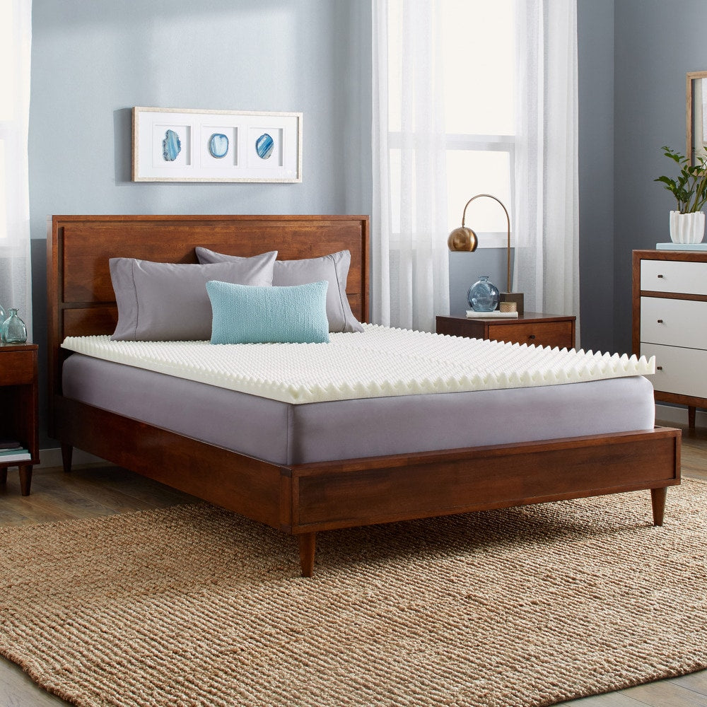 Slumber Solutions Highloft Cool 2 Inch Memory Foam Mattress Topper