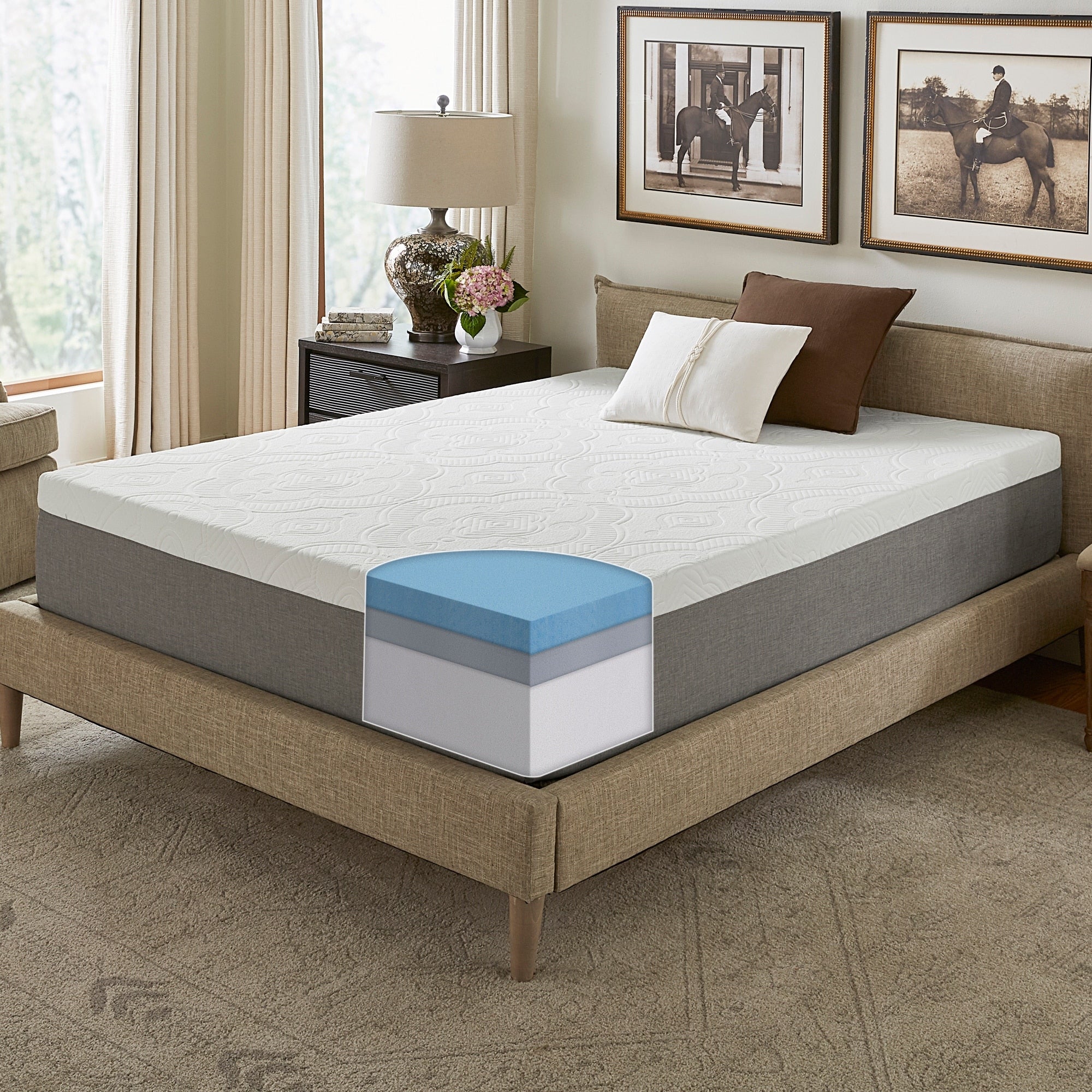 Slumber Solutions Signature 14 Inch Full Size Nrgel Memory Foam Mattress