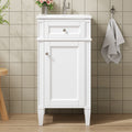 Small Bathroom Vanity Freestanding Single Vanity Set With Ceramic Sink