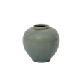 Small Ceramic Apple Shaped Pot 9 Inch Tall Vintage Green