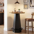 Small Dining Table For 2 39.4 H Round Commercial Counter Height Bar Table With Footrest 31.5 L X 31.5 W X 39.37 H