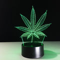Smart Touch 3D Illusion 7 Color Led Light Leaf