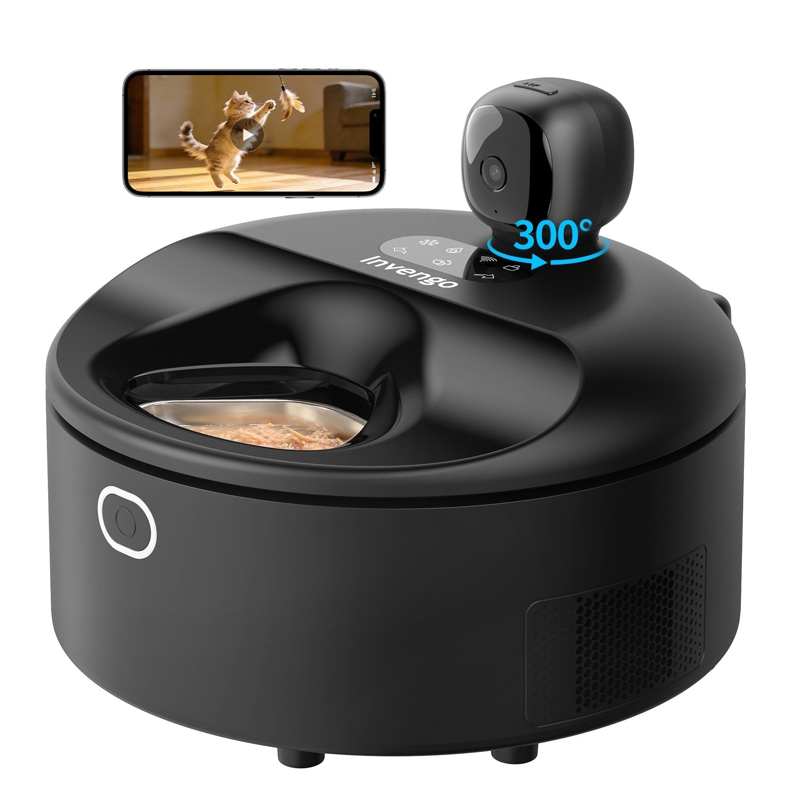 Smart Wet Cat Feeder With 3Mp Camera And App Control N A
