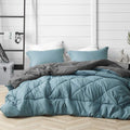 Smoke Blue Granite Gray Reversible Oversized Comforter