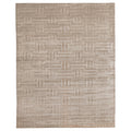Smooch Geo Handloomed Bamboo Silk Beige Area Rug 8 X 10