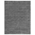 Smooch Geo Handloomed Bamboo Silk Dark Gray Area Rug 6 X 9