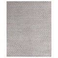 Smooch Geo Handloomed Bamboo Silk Ivory Area Rug 10 X 14