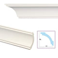 Smooth Cove 4.1 Inch Crown Molding 8 Pieces