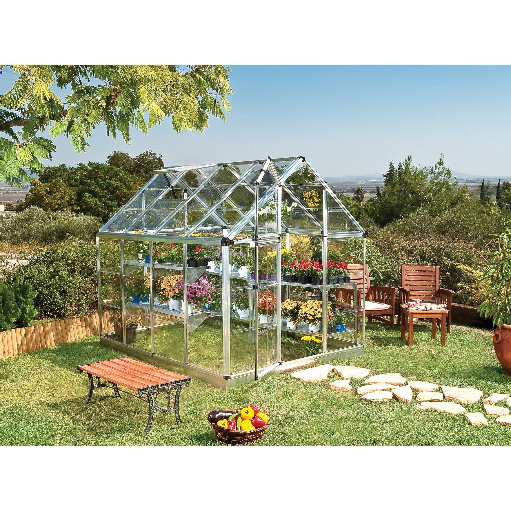 Palram Silver Snap And Grow 6Ft. X 8Ft. Greenhouse