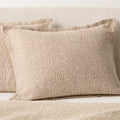 Sonnet Warm White and Smoked Amber EUROPEAN FLAX-Certified Linen and Cotton King Duvet Cover