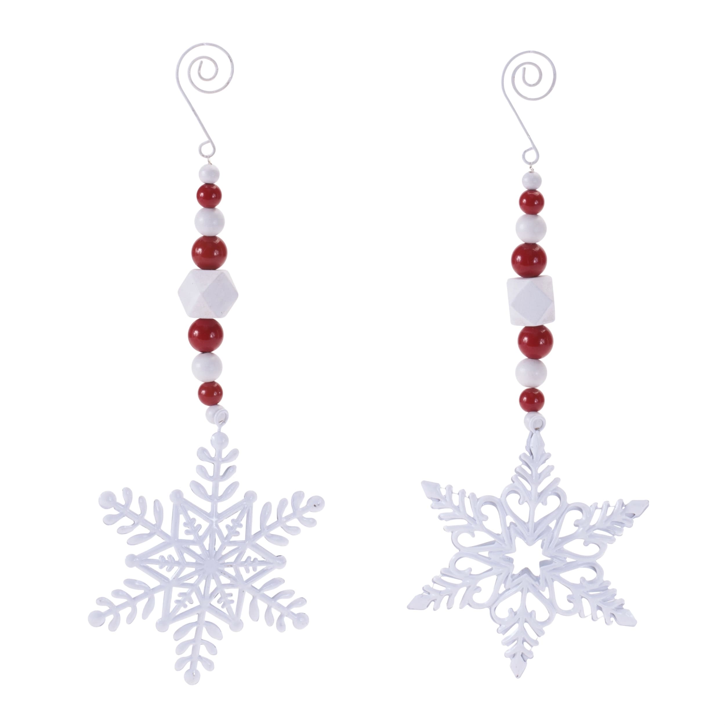 Snowflake Drop Ornaments Set Of 6