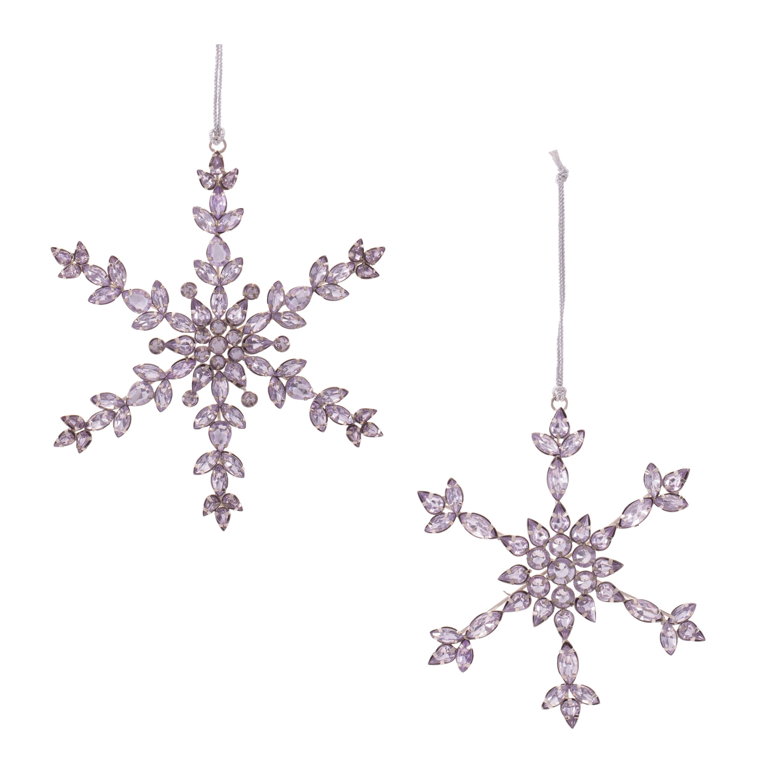 Snowflake Jewel Ornaments Set Of 6