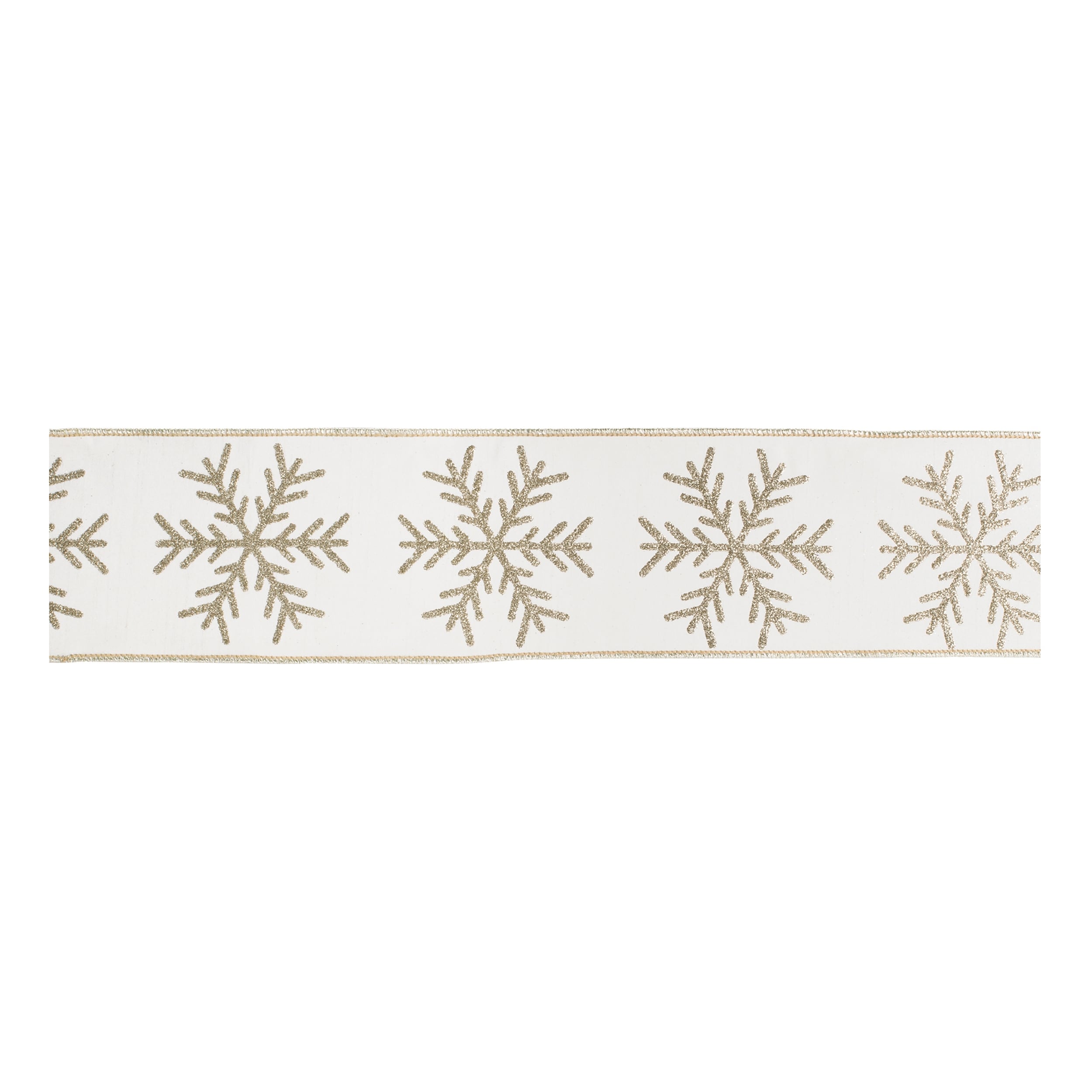 Snowflake Wired Ribbon 4 X 5 Yds.