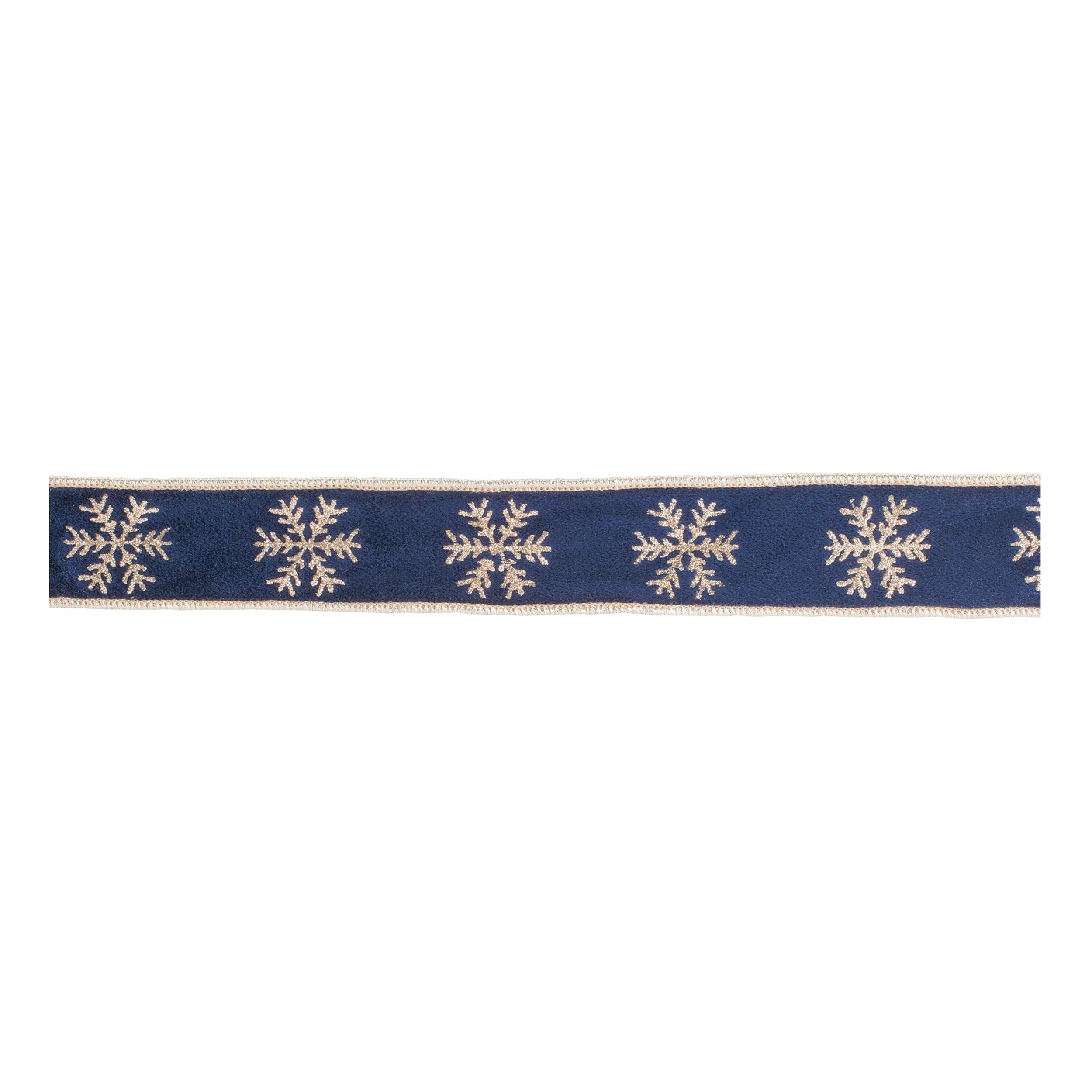 Snowflake Wired Ribbon Set Of 2