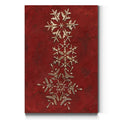 Snowflakes On Red Ii Gallery Wrapped Canvas