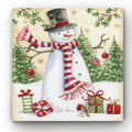 Snowman Merriment Gallery Wrapped Canvas