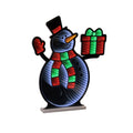 Snowman With Christmas Present Ekkolight 23.5 H