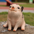 Soreal Sitting Pig Looking Up Statue Polyresin