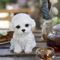 Soreal White Labradoodle Decorative Puppy Figurine For Home Garden D Cor Handpainted Polyresin Dog Statue