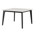 Soa Counter Height Table 54 Inch Square White Marble Top Black Legs