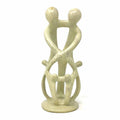 Soapstone Loving Family Embrace Parent And Child Statue