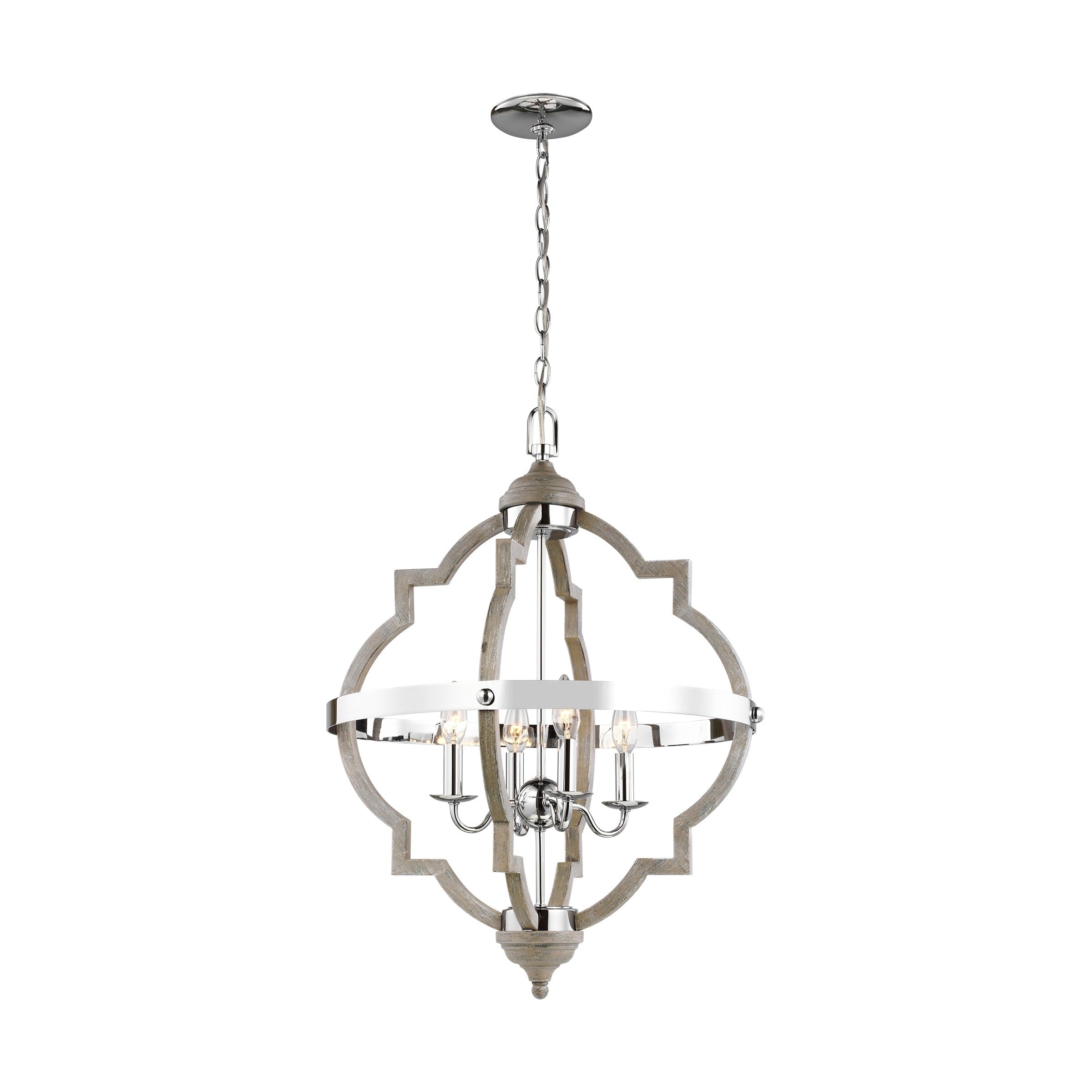 Socorro Washed Pine 4 Light Led Hall Foyer