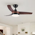 Soducor 42 Inch Low Profile Ceiling Fans With Integrated Led Light And Remote Control Quiet Dc Motor For Bedroom Living Room
