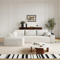 Sofa 107 In Casual White 3 Seater Left Reclining Sectional 8 X 10